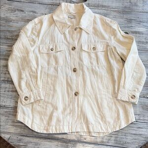 As new, LOFT 100% cotton cargo jacket, size L